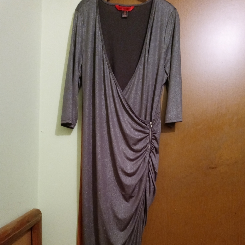 Gray Long Dress & Shoes